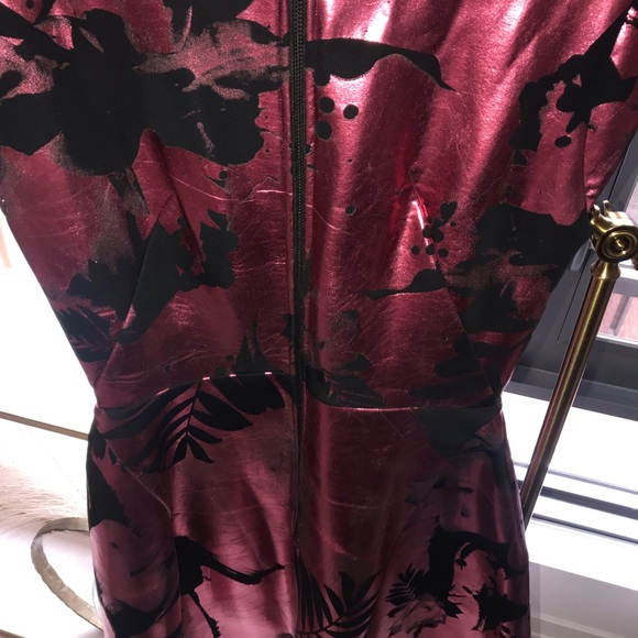 Jena Theo Pink Metallic Dye Print Party Dress S/M - Picture 7 of 8